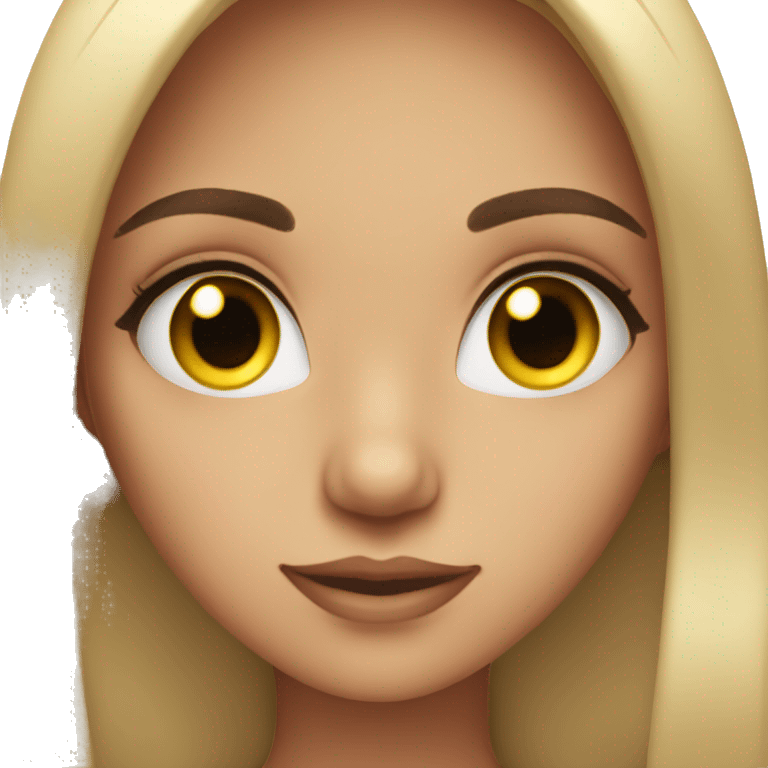 Girl with long lashes emoji