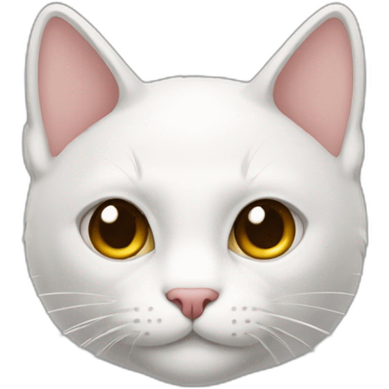 Gato de color blanco con manchas oscuras emoji