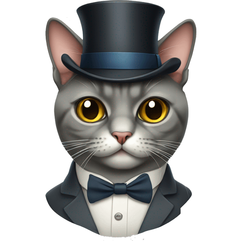 British cat with monocle emoji