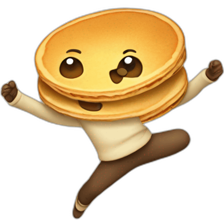 Dancing pancake emoji