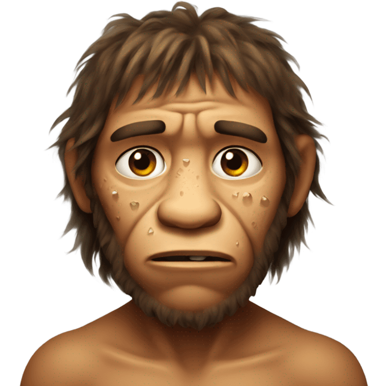 Neanderthal with tears emoji