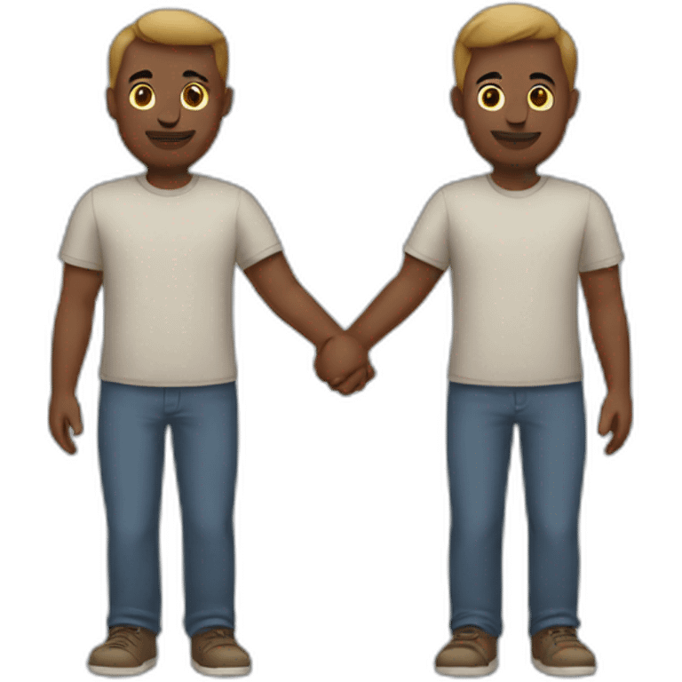 2 men holding Hands emoji