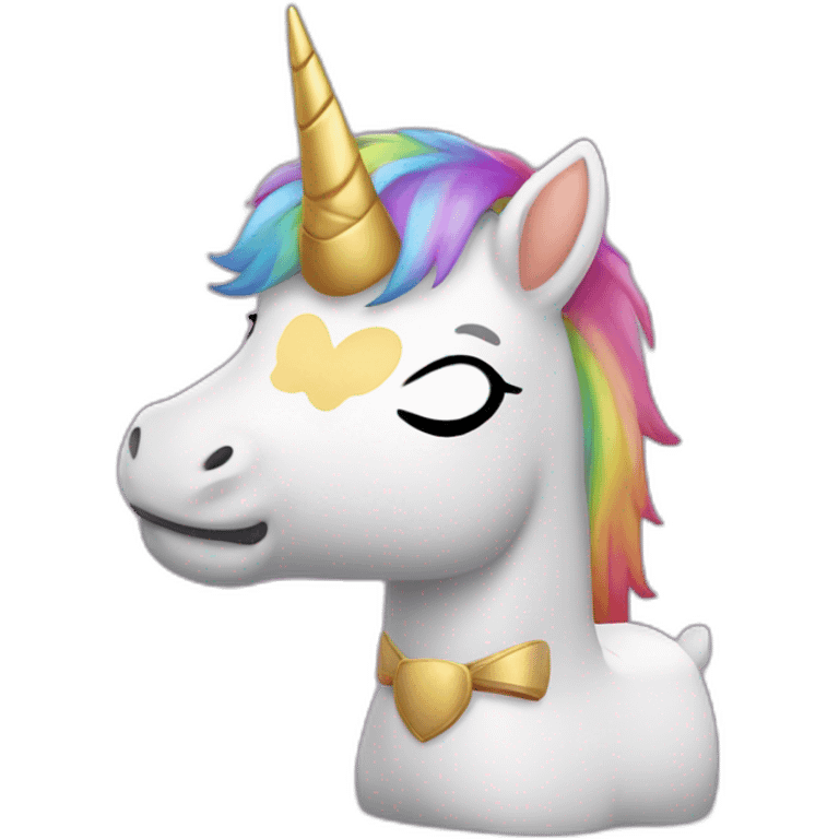 chico disfrazado de unicornio kawai emoji