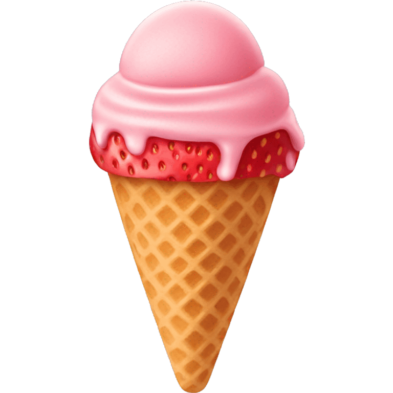 Strawberry ice cream  emoji