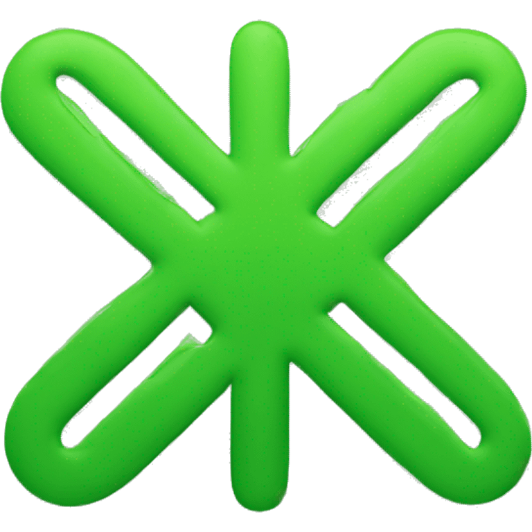 A green ‘plus’ sign emoji