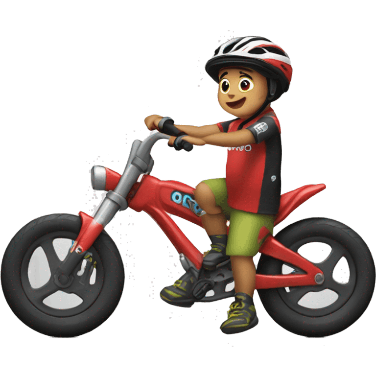 sebastian moreno ochoa 3 year old in bike emoji