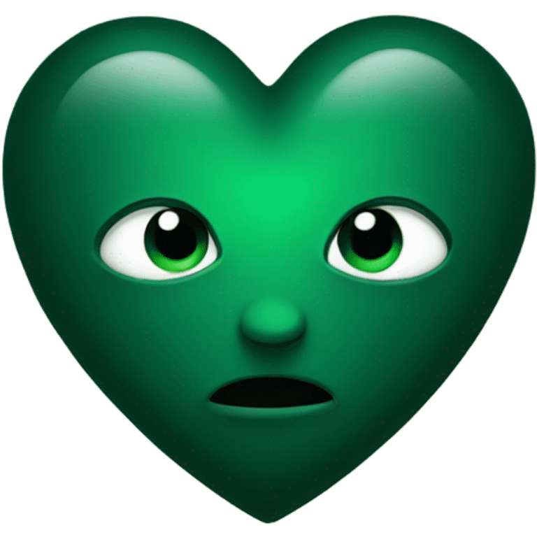 Dark green heart emoji