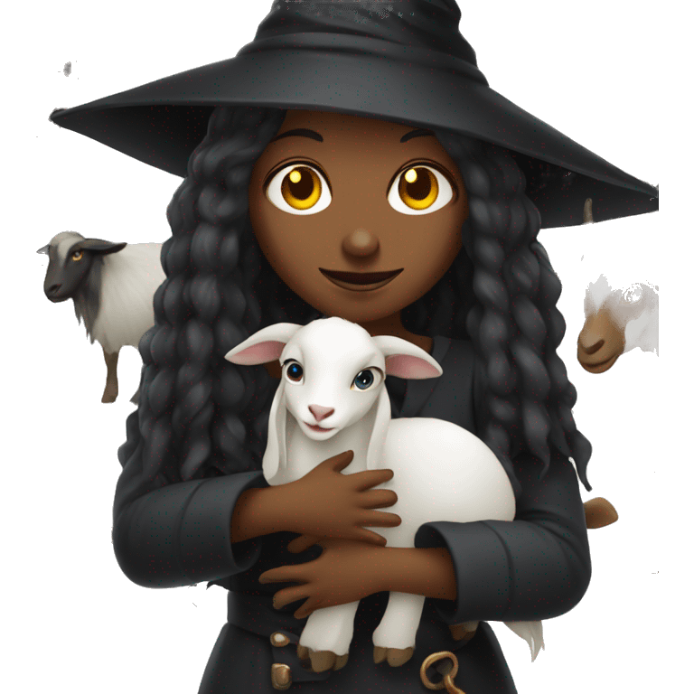 Witch with goat emoji