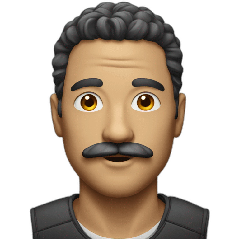 hyper realistic man with mustache   emoji