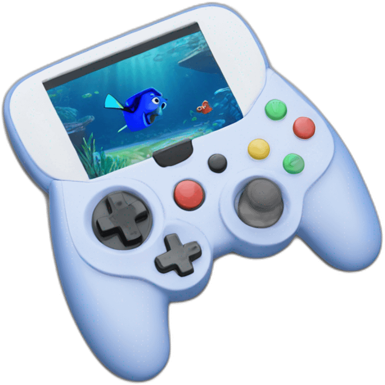 finding dory holding controller pad emoji