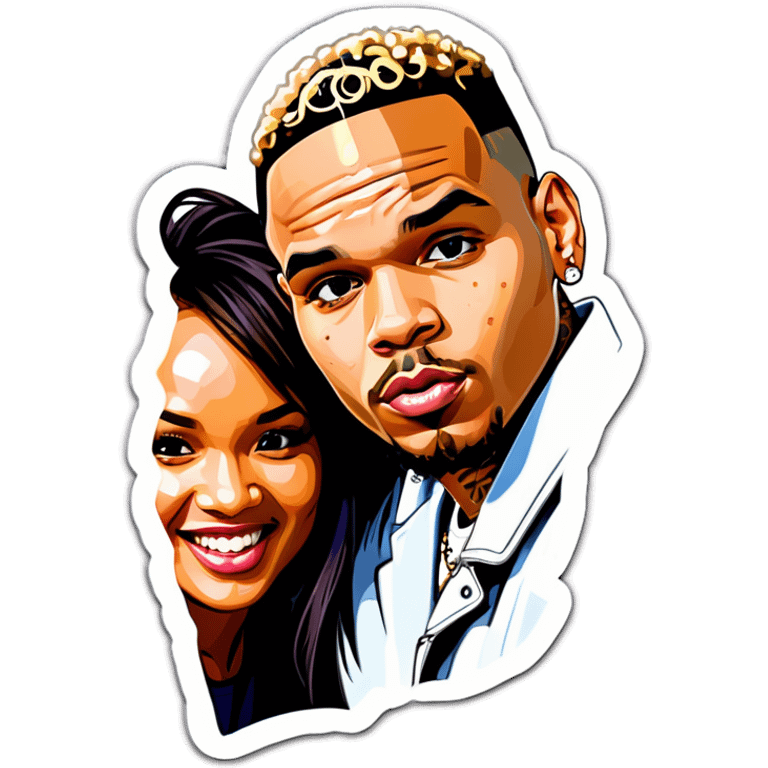 Photo Realistic Karrueche Tran with Chris Brown  emoji