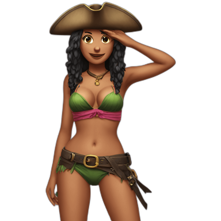 bikini pirate emoji