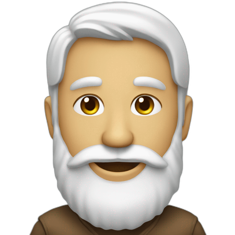 Homme barbu sourire narquois  emoji