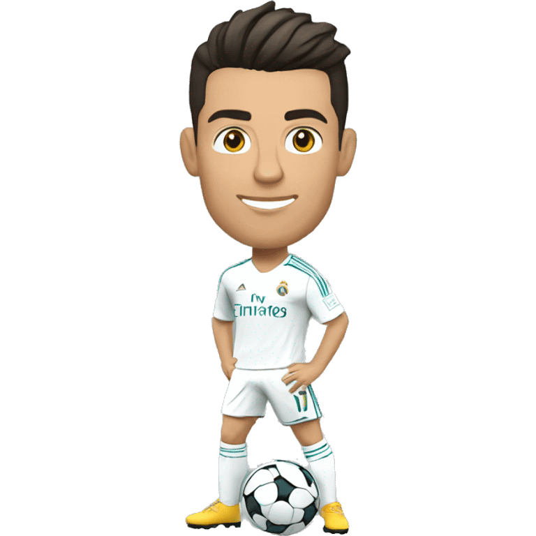 Cristiano Ronaldo con copa de europa emoji