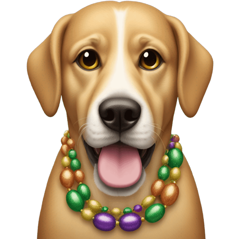 Mardi Gras Tan Dog emoji