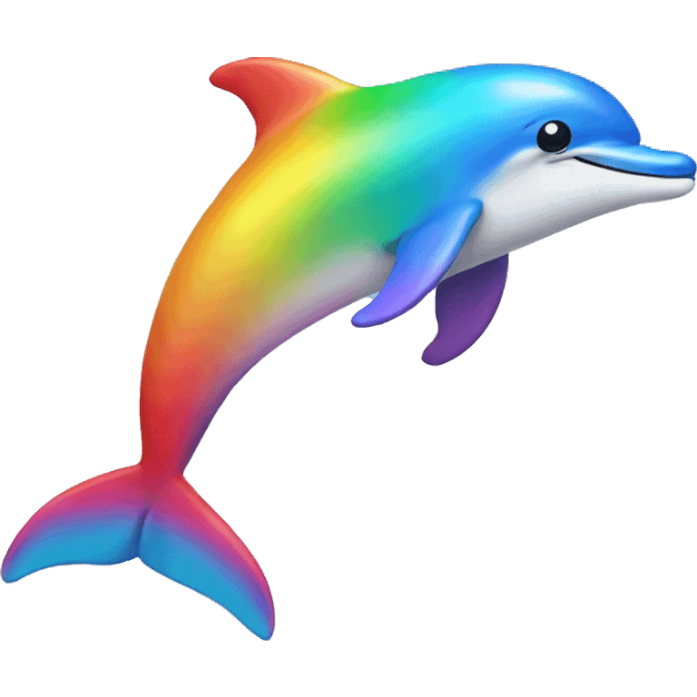 Rainbow dolphin emoji