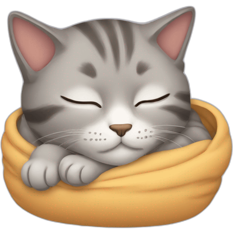 Cat sleeping emoji