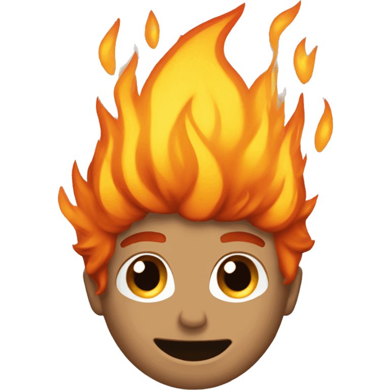 Hair on fire  emoji