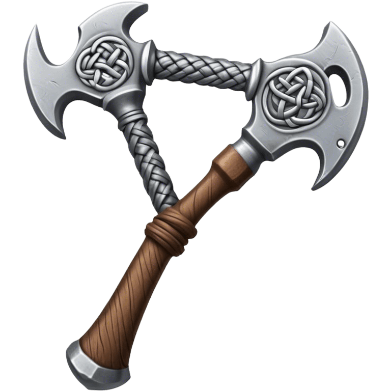 Þórr hammer with nordic knots emoji