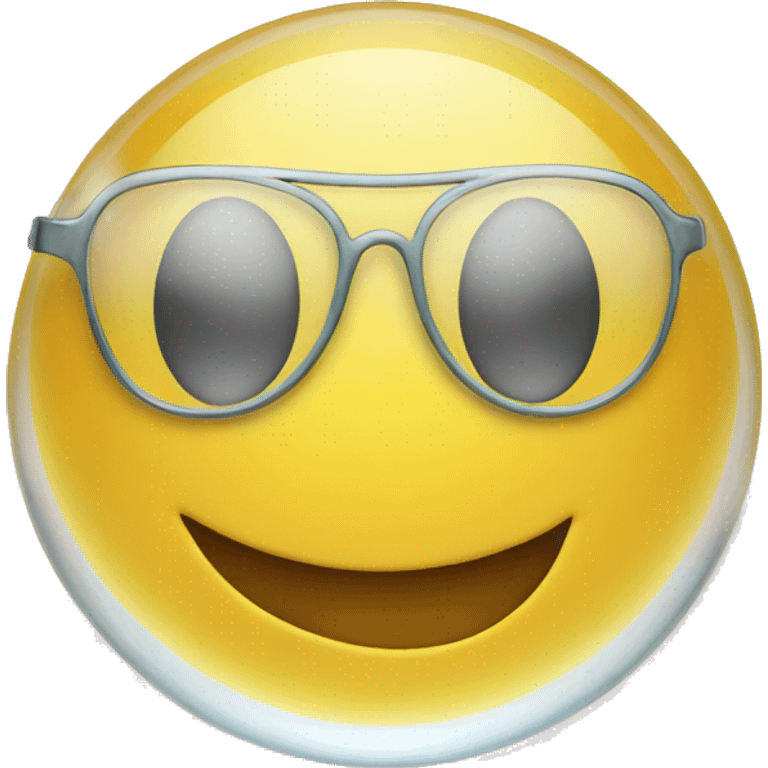 smiley with a glas emoji