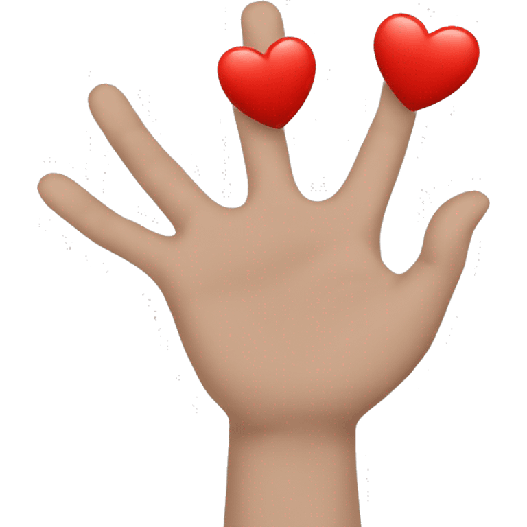 Hands wrapped around a red heart 2d emoji