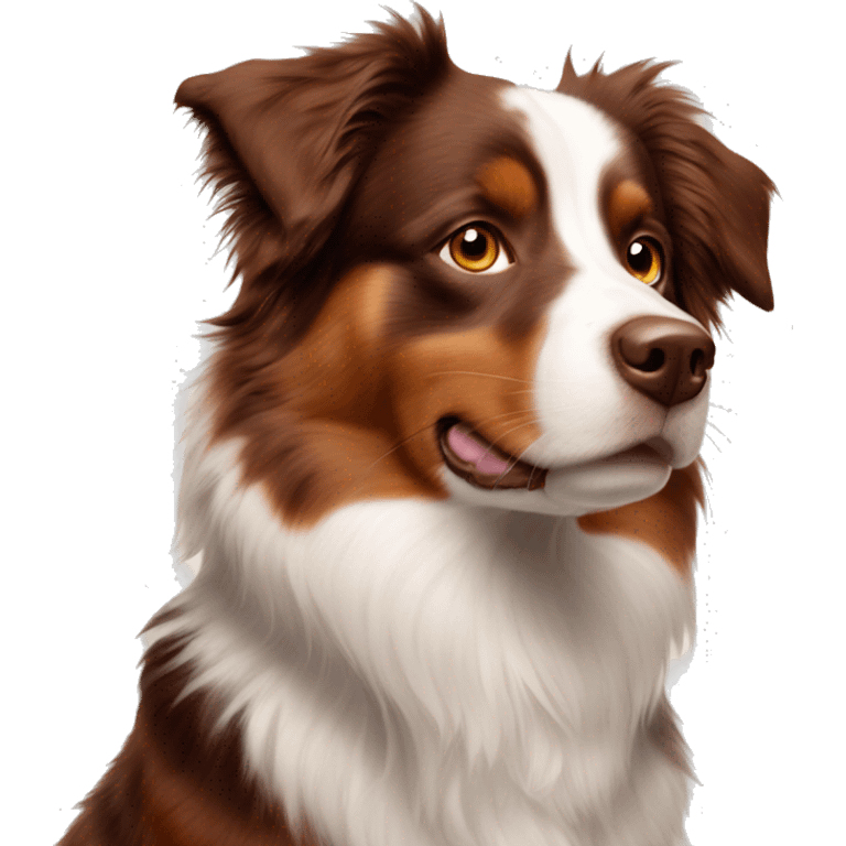 Brown eyed Red tri Australian shepherd emoji