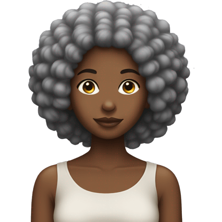 Black girl with Afro  emoji