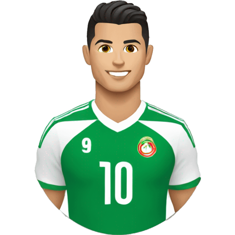 Cristiano ronaldo wearing algerian football emoji