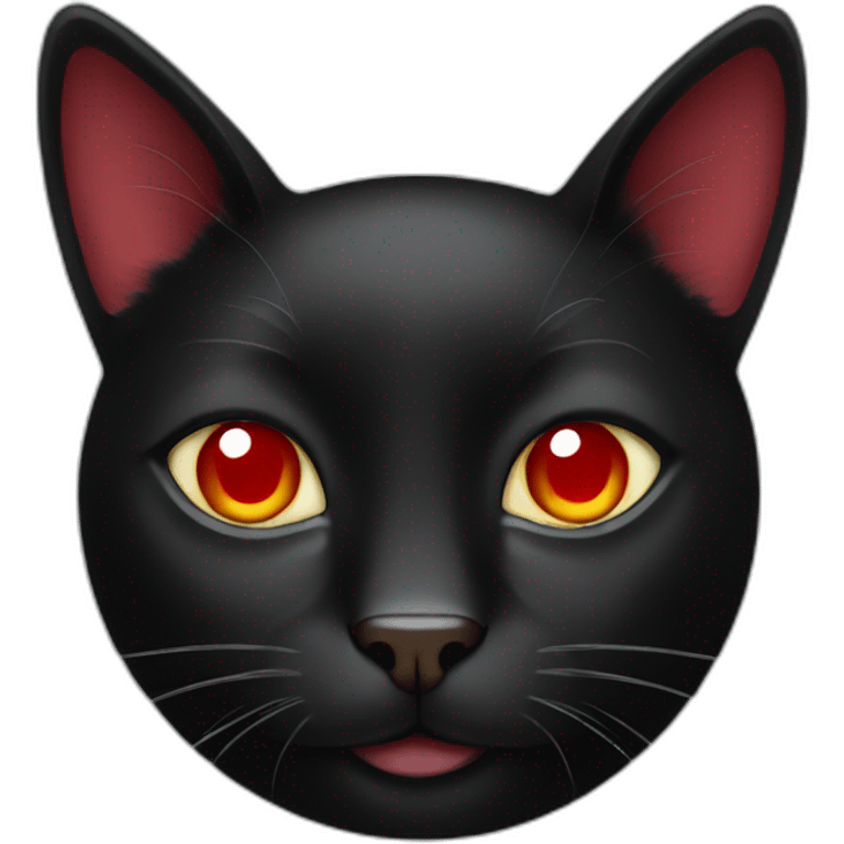 black cat with red nails emoji