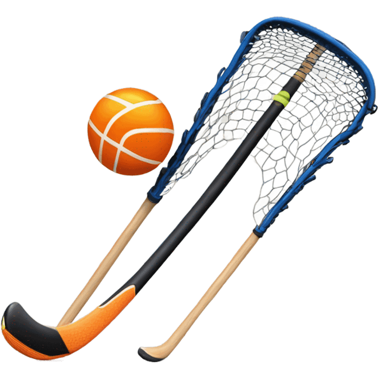 field hockey stick and ball emoji