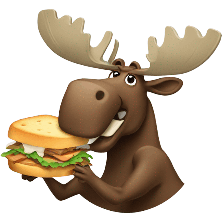 Moose eating sandwich  emoji