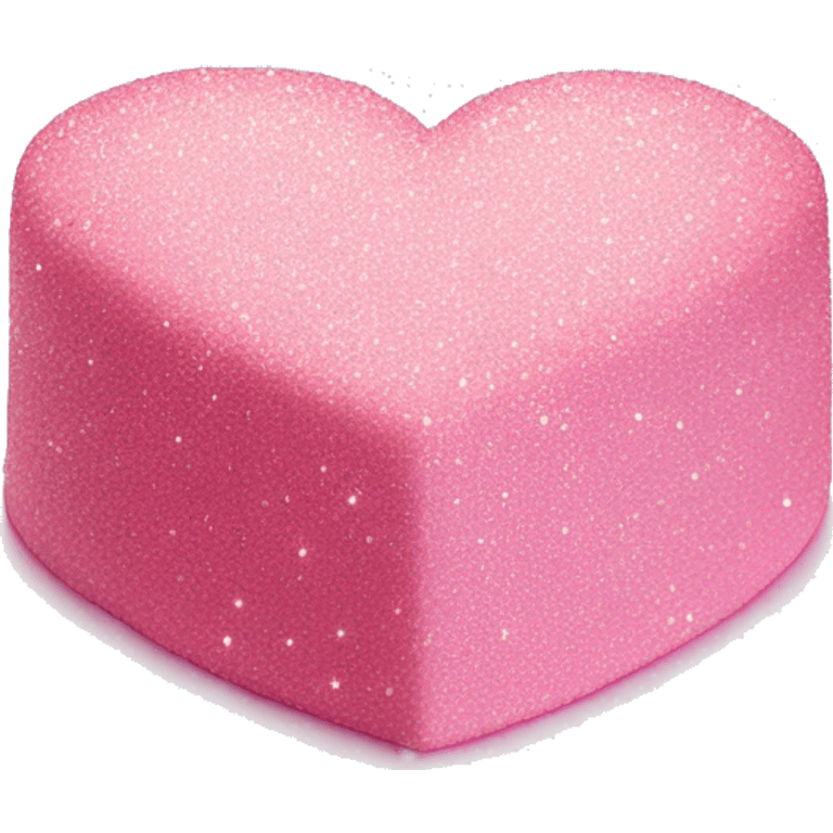 Pink sparkly heart cake emoji