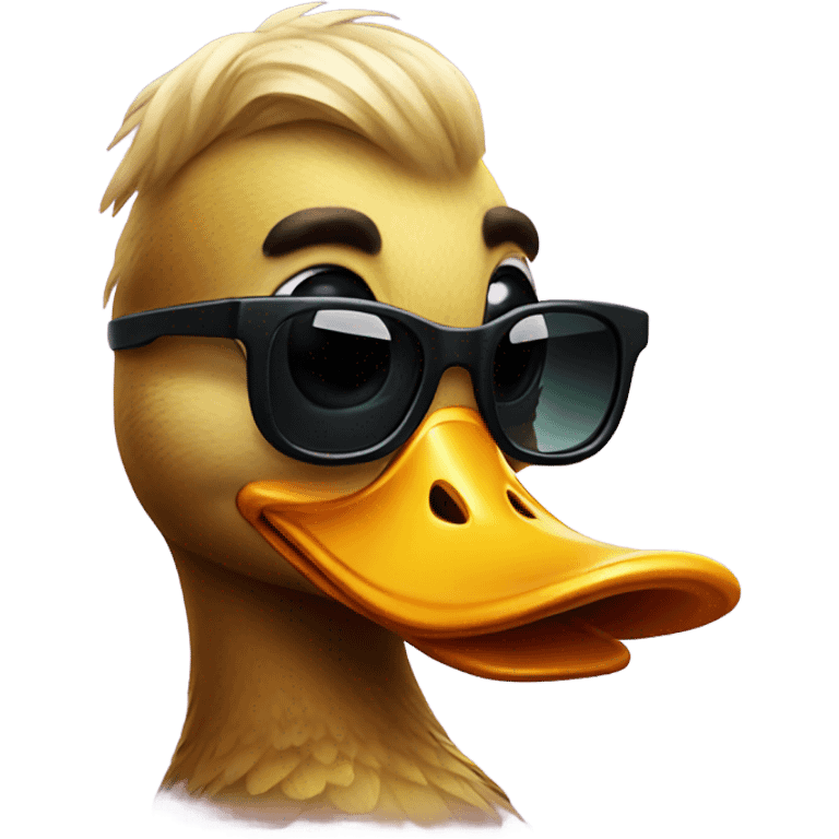 Duck with sunglasses emoji