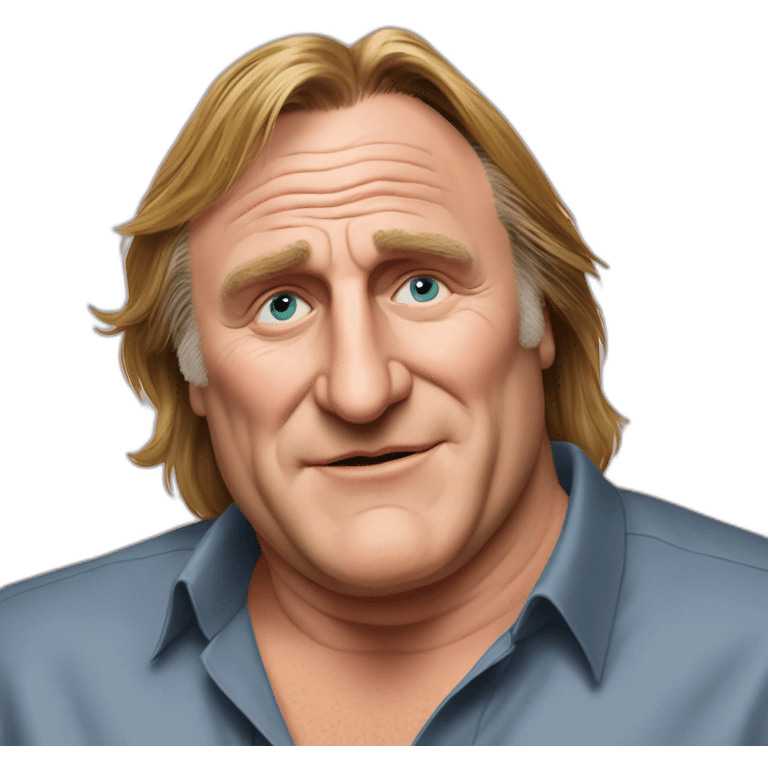 Gerard depardieu avec du vin emoji