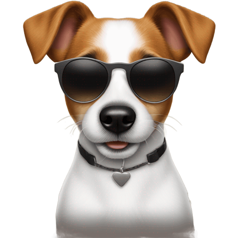 Jack Russel wearing sunglasses emoji