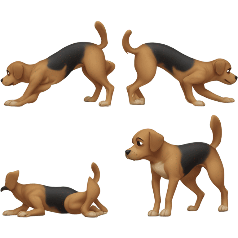 Generate a dog doing push ups   emoji