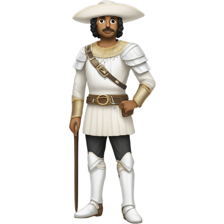 Conquistador all white ancestor full body emoji