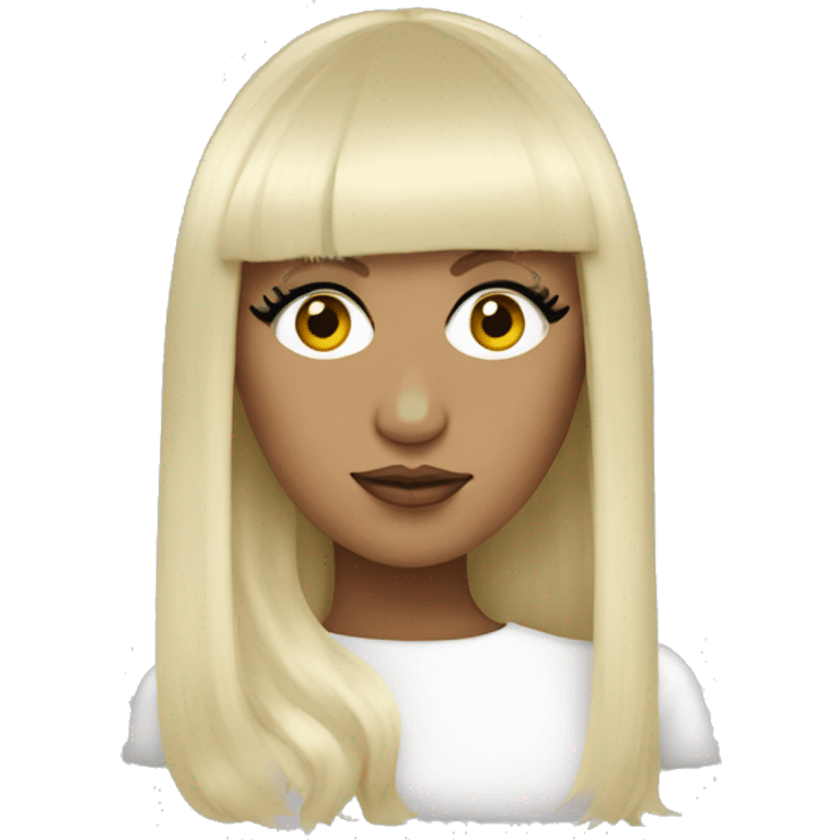 Lady Gaga with blonde bangs emoji