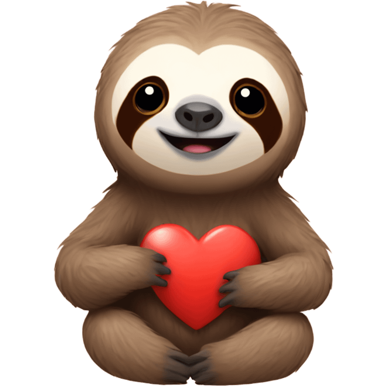 Sloth with heart emoji