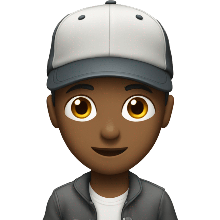 Boy with a fitted cap emoji