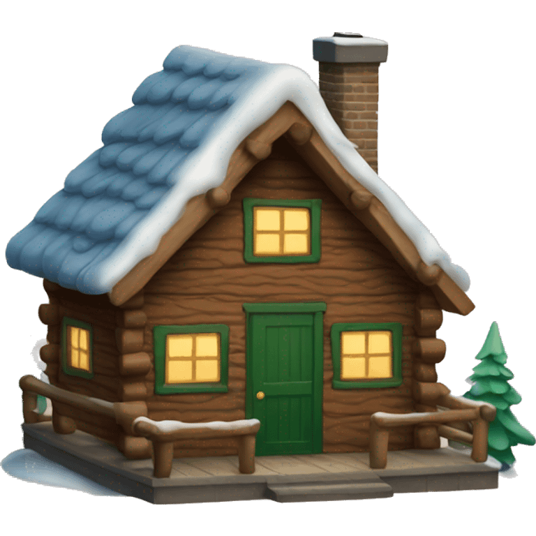 Christmas cabin emoji