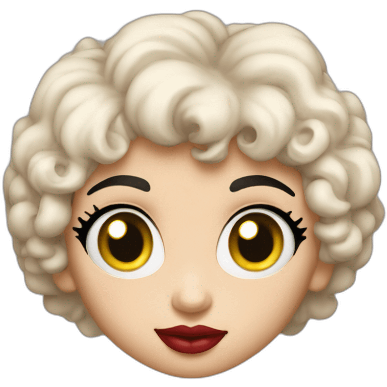 Betty boop character big head emoji