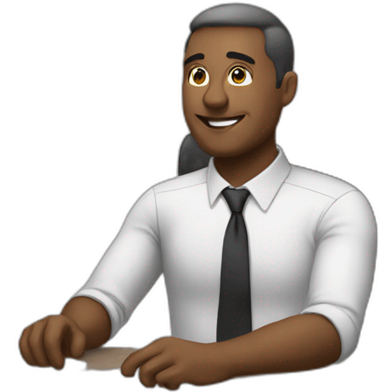 office man at the table emoji