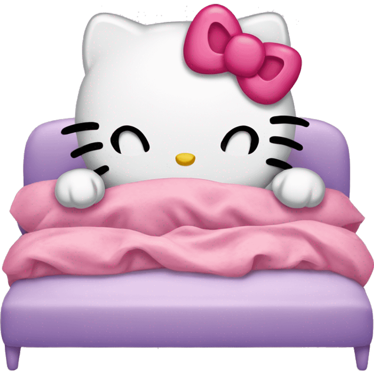 Hello kitty sleeping emoji