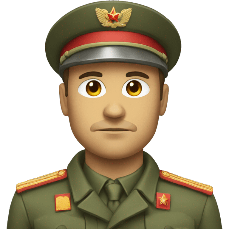 ussr soldier serious with takes emoji