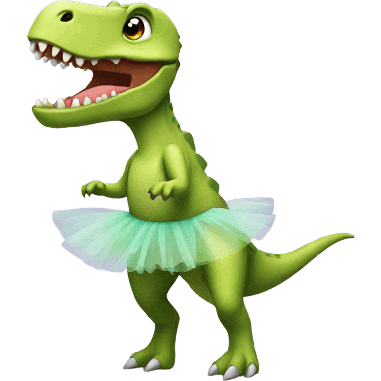 Dinosaur in a tutu  emoji