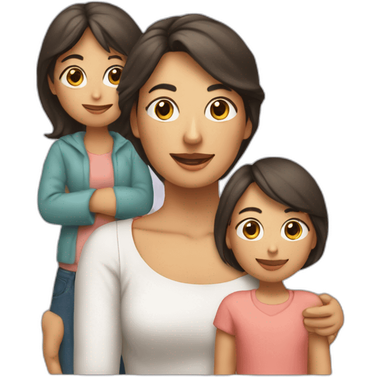 Señora con hijo y hija emoji