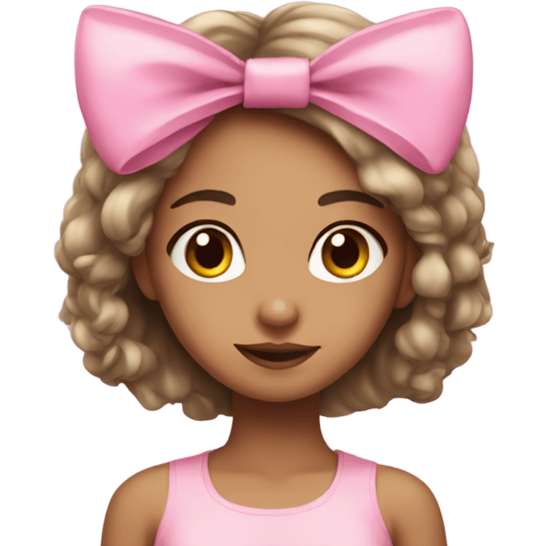 girl with cat ears and pink bow emoji