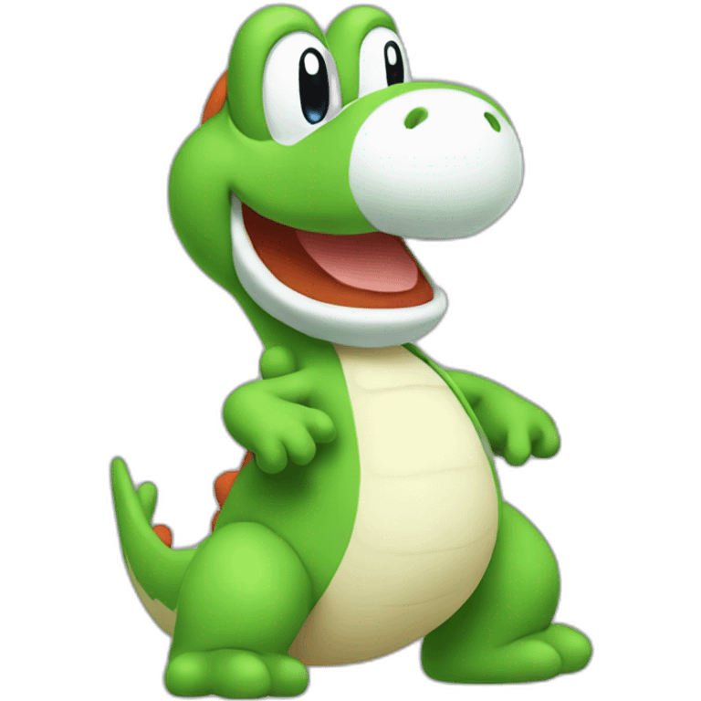 Yoshi wearing ve emoji