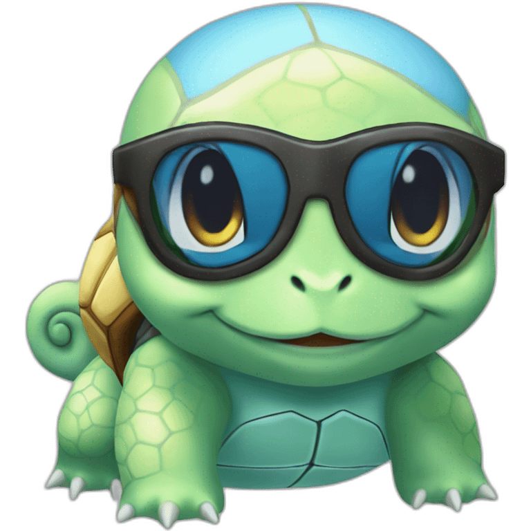 Pokémon squirtle wear sunglasses iOS emoji emoji